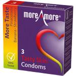 MoreAmore Single: Tasty Skin, 3 condoms with tasty flavours