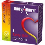 MoreAmore Single: Tasty Skin, 3 condoms with tasty flavours