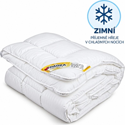 Dadka Zimní prošívaná termo přikrývka Luxus Supra z dutého vlákna bílá 135x200 2500g