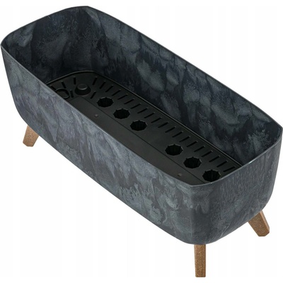 Prosperplast Květináč GRACIA CASE BETON EFFECT 58 cm antracit