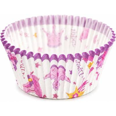 Cake star papírové košíčky na muffiny a cupcakes barevné 50x30 mm 100ks vzor 18
