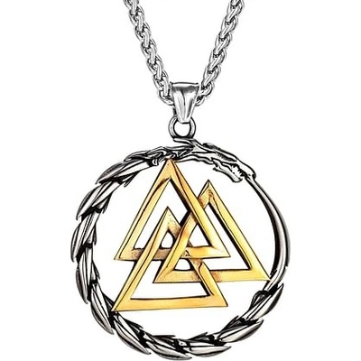 imago Prívesok Viking Uroboros a Valknut FC59184X zlatá