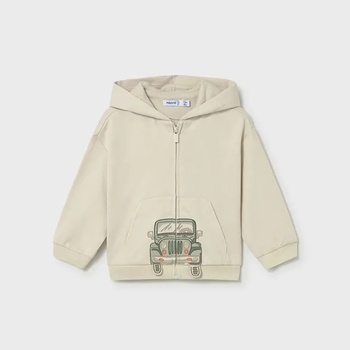 MAYORAL Суичър play с качулка Бежов цвят кола за бебе момче Mayoral
