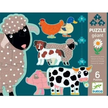 DJECO - Гигантски пъзел от няколко пъзела - Хоноре и приятели (DJ07112)