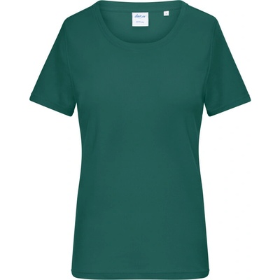 James & Nicholson Tričko JN 8039 jemné žebrování krátký rukáv dámské COT028039amn00 smoky green