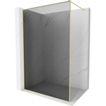 Mexen Kioto-XF душ кабина "Walk-in" с рамка 130 x 202 см, графит 10 мм, златисто матирано - 800-130-104-55-40-X (800-130-104-55-40-X)