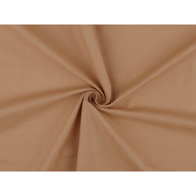Prima-obchod Bavlněná látka / plátno jednobarevná šíře 220 cm, barva (25) 82D béžová velbloudí