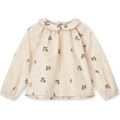 Liewood Детска памучна блуза Liewood Rhea Printed Top в розово с десен (LW19037)