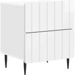 vidaXL Нощен шкаф Бял гланц 43 x 34, 5 x 49, 5 см Инженерна дървесина (894303)