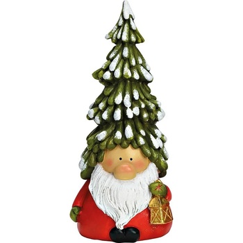 WURM Коледна украса, елф с фенер, полирезин, 9х7х20см (2125)