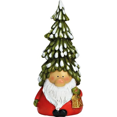 WURM Коледна украса, елф с фенер, полирезин, 9х7х20см (2125)