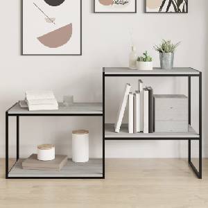 vidaXL Стенни рафтове 4 бр сив сонома 60x40x1, 5 см инженерно дърво (838245)
