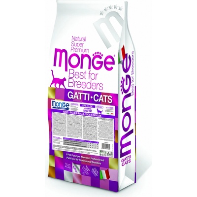 MONGE Best for Breeders Cat Adult s kuřecím masem pro dospělé kočky 10 kg