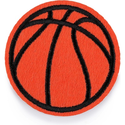 Nažehlovačka basketbalový míč, střední, oranžová
