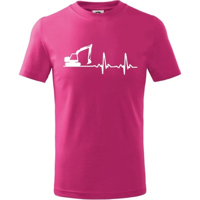 EKG bagr tričko detské malinová