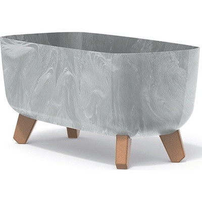 PROSPERPLAST Kvetináč GRACIA CASE BETON EFFECT 39cm sivý