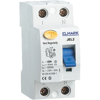 ELMARK ДЕФЕКТНОТОКОВА ЗАЩИТА jel2 2p 63a/300ma sigma (40263s)