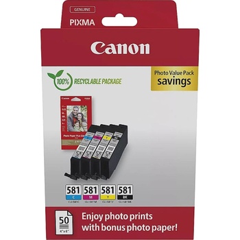 Canon CLI-581 C/M/Y/BK Photo Value Pack (2106C006AA)