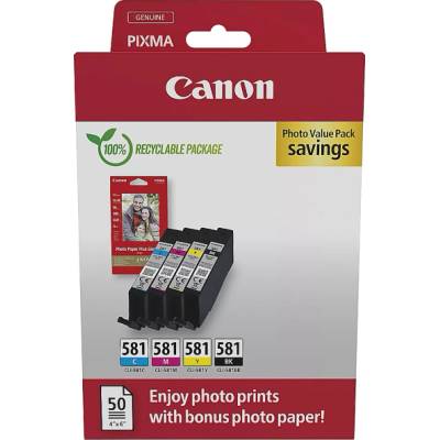 Canon CLI-581 C/M/Y/BK Photo Value Pack (2106C006AA)