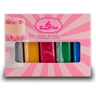 SweetArt potahovací a modelovací hmoty vanilkové Christmas mix 5 x 100 g