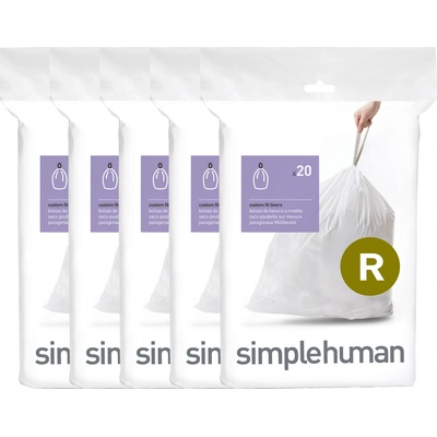 Simplehuman sáčky do odpadkového koše 10 l typ R zatahovací 100 ks 15µm CW0201CP