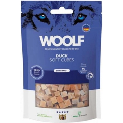 Woolf Dog Soft Cubes kačica maškrta pre mačky 100 g