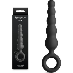  Сферичен анален плъг с пръстен за сигурно управление, 12, 7см. - Renegade Slip (NSTOYS1284)