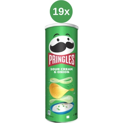 Pringles zakysaná smetana a cibule 19x165 g