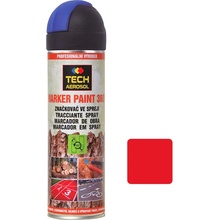 TECH Barva ve spreji MARKER 360 500ml RAL 3020 červená