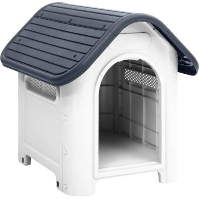 vidaXL Psí bouda šedá 59 x 75 x 66 cm polypropylen 9799.152226