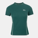 Slazenger TECH CONTRAST DETAIL TENNIS TEE - Forest Green