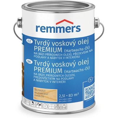 Remmers Tvrdý voskový olej Premium 2,5 l Bezfarebný