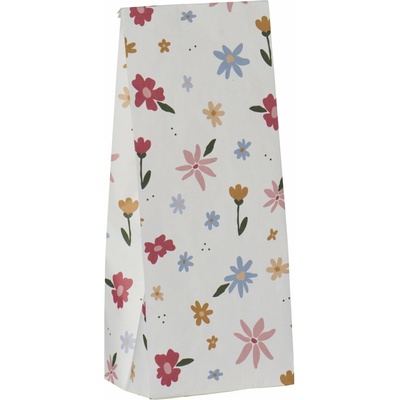Ib Laursen Papírový sáček Flower meadow 22,5 cm – set 5 ks, růžová barva