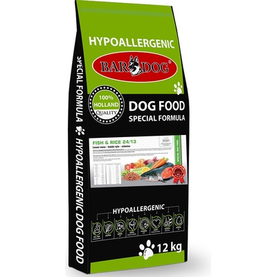 Bardog Hypoalergénne Fish & rice 24 kg