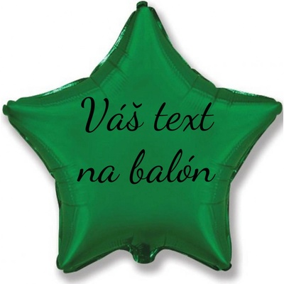Personal Godan Fóliový balón s textem Zelená hvězda 45 cm