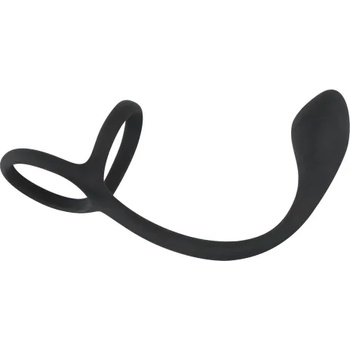 Image 1 of You2Toys Двоен пенис пръстен с анален стимулатор Black Velvets