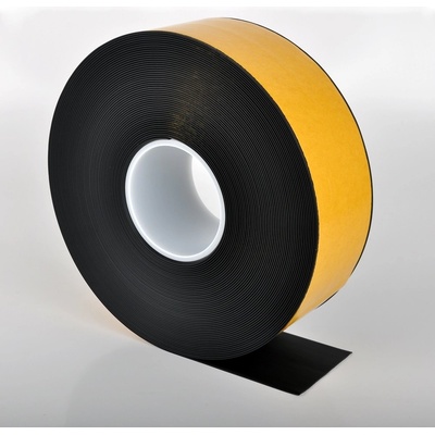 Odolná podlahová páska WT-500 se zkosenou hranou – PVC, černá, 50 mm × 10 m