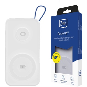 3mk Protection Външна батерия 3MK, PastelUp, 10000mAh, 15W, MagSafe, бял (5903108583268) (5903108583268)
