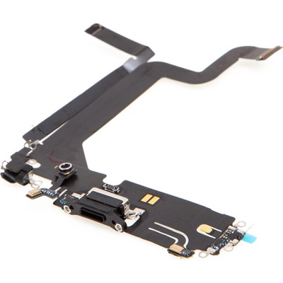 AppleMix Napájací a dátový konektor s flex káblom + mikrofóny pre Apple iPhone 14 Pro Max - čierny - kvalita A+