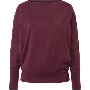 super. natural Дамски вълнен пуловер super. natural Women's Kula Sweater Longsleeve - Wine Tasting (105-4703-1012)