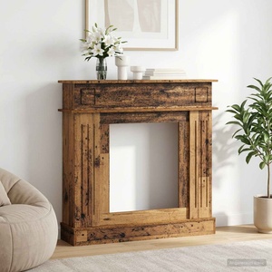 vidaXL Рамка за камина Старо дърво 102 x 26 x 100 см (8006649)