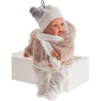 Antonio Juan Realistická bábätko holčička Kika v zimním oblečku