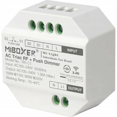 MiBoxer TRI-C1 Stmívač AC 100-240V 2.4GHz RF Push 0-100% 150/300W