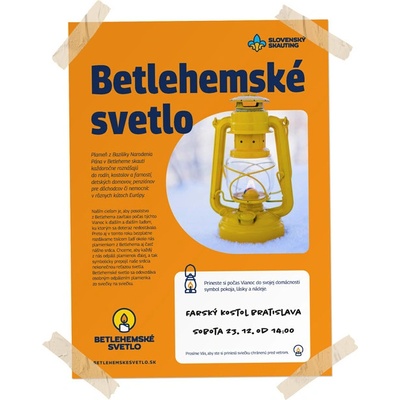 Plagát Betlehemské svetlo – oranžový 2023