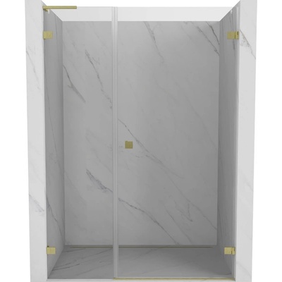 Mexen Lunar-B L душ врати с отваряне надясно 120 см, прозрачни, златисто четкани - 832SL-120-050-55-00-P (832SL-120-050-55-00-P)