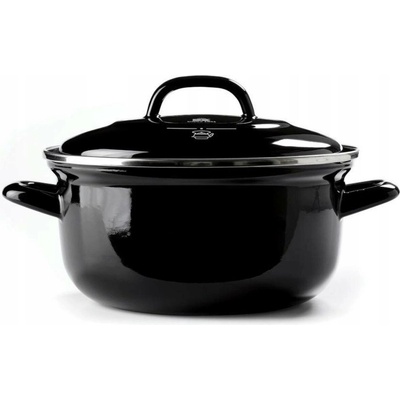 Holland Indygo Tradiční smaltovaný ocelový Hrnec 24 cm černý BK 4,2 l
