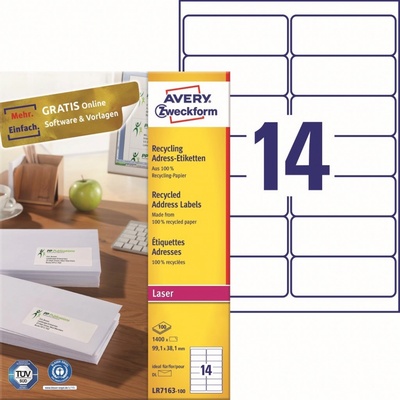 Avery Zweckform 100 listů, A4, bílé LR7163-100