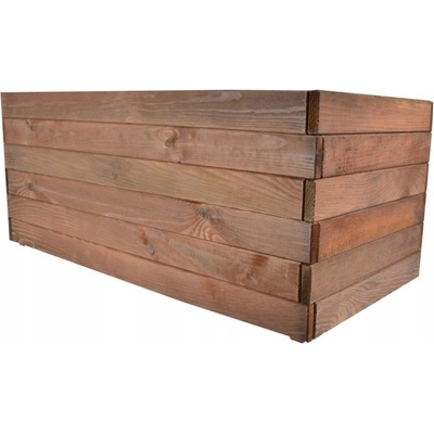 Bestent Drevený kvetináč Hnedý 80x38x33cm