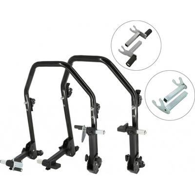Sefis D20U sklopný pojazdný moto stojan predný a zadný set - 2v1 / hák