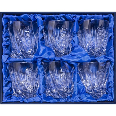 Crystalite Bohemia Quadro whisky sklenice Kometa sklenic 6 x 340 ml